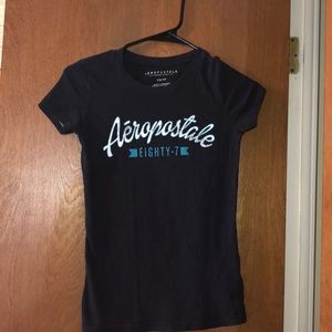 navy blue, aeropostale graphic tee